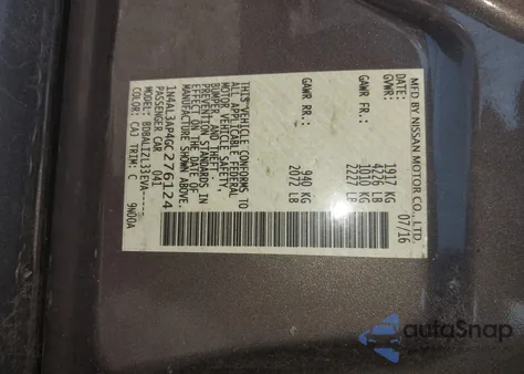 2016 Nissan Altima 2.5 Sv z USA, uszkodzony, nr VIN 1N4AL3AP4GC276124